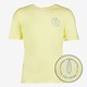 Heren T-shirt met backprint geel