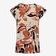 Dames T-shirt met print roze beige