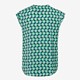 Mouwloze dames blouse groen blauw