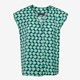 Mouwloze dames blouse groen blauw