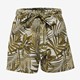 Dames short met botanische print groen