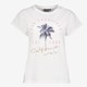 Dames T-shirt met palmboom wit