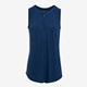 Dames blouse mouwloos blauw