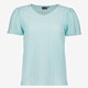 Dames T-shirt met structuur blauw