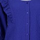 Dames blouse met ruches kobalt blauw
