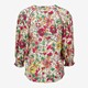 Dames blouse met bloemenprint beige