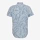 Heren overhemd korte mouw blauw