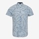 Heren overhemd korte mouw blauw