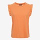Dames top met ruches oranje