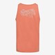 Heren singlet met backprint koraal