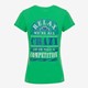 Dames T-shirt met backprint groen
