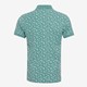 Heren polo met bloemenprint mintgroen