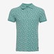 Heren polo met bloemenprint mintgroen