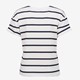 Gestreept dames T-shirt met tekstopdruk
