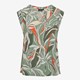 TwoDay dames top met bladeren print groen