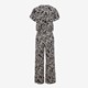Dames jumpsuit met print blauw beige