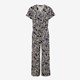 Dames jumpsuit met print blauw beige