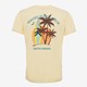Heren T-shirt met backprint beige