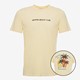 Heren T-shirt met backprint beige