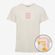 Dames T-shirt met backprint zand