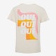 Dames T-shirt met backprint zand