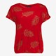 TwoDay dames T-shirt met bladerenprint rood