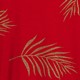 Dames T-shirt met bladerenprint rood