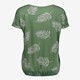 Dames T-shirt met bladerenprint groen