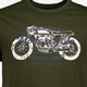 Heren T-shirt met print donkergroen