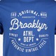 Heren T-shirt met print kobalt blauw