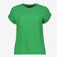 Dames broderie T-shirt groen