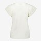 Dames T-shirt met broderie mouwtjes wit