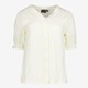 Dames broderie blouse korte mouwen wit