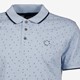 Heren polo met print blauw