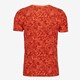 Heren T-shirt met bloemenprint oranje