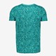 Heren T-shirt met bloemenprint blauw