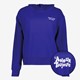 Dames hoodie met backprint donkerblauw