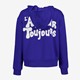 Dames hoodie met backprint donkerblauw