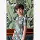 Jongens T-shirt met palmbladeren groen
