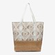 Strandtas met print beige