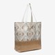 Strandtas met print beige