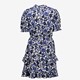 Dames jurk wit met blauwe bloemenprint
