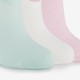 3 paar dames footies groen roze wit