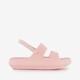 Meisjes badslippers roze met dikke zolen