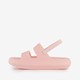 Meisjes badslippers roze met dikke zolen