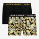Heren boxershorts 2 pack zwart geel