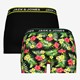 Heren boxershorts 2 pack zwart groen