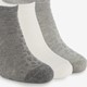 3 paar dames sneakersokken grijs wit