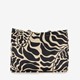 Shopper tas met print beige zwart