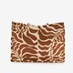 Shopper tas met print beige bruin